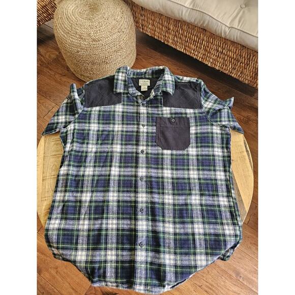 L.L Bean Heritage Scotch Plaid Flannel Shirt Men’s L Reg Slightly Fitted - Picture 4 of 8